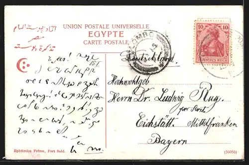 AK Araber mit einem Kamel, Zeige, Esel und Schafen