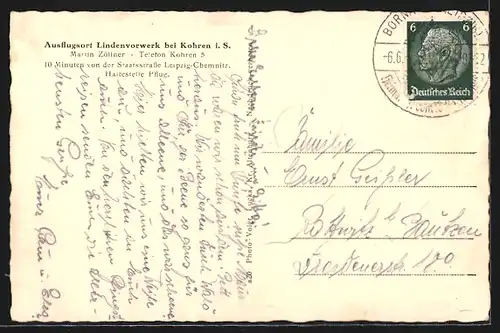 AK Kohren i. Sa., Gasthaus Lindenvorwerk