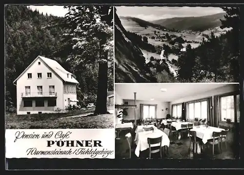 AK Warmensteinach /Fichtelgebirge, Pension und Café Pöhner