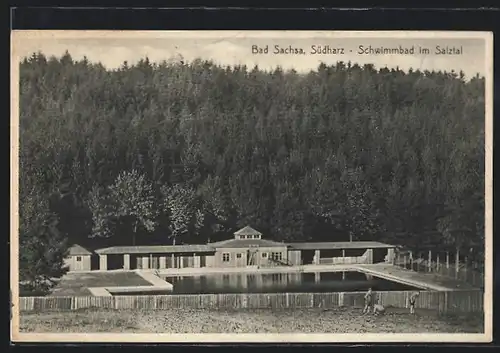 AK Bad Sachsa /Südharz, Schwimmbad im Salztal