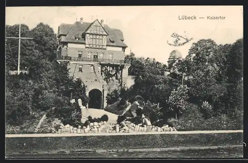 AK Lübeck, Blick zum Kaisertor