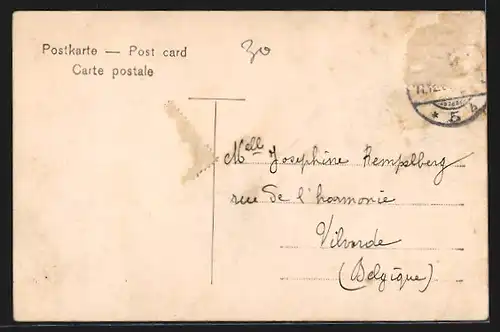 AK Aachen, Hochstrasse aus der Vogelschau