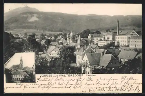 AK Waltersdorf, Lausche und Kirche