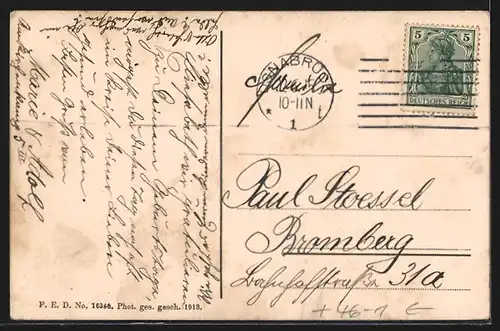 AK Osnabrück, Partie am Hegertor, Strassenbahn