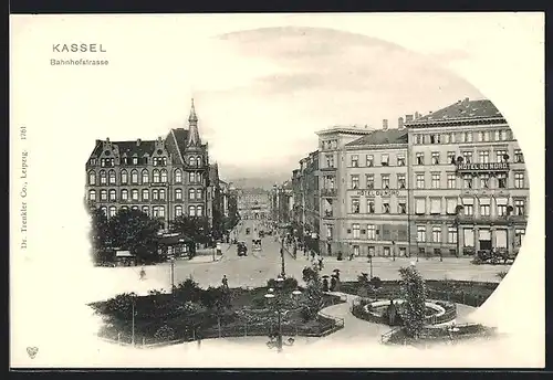 AK Kassel, Bahnhofstrasse, Hotel Du Nord