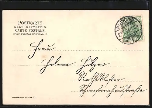 AK Hannover, Partie am Kriegerdenkmal