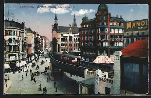 AK Hamburg, Hochbahnstation Rödingsmarkt
