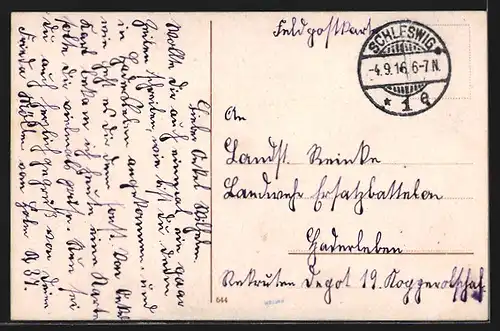 AK Schleswig, Ansicht vom Postamt