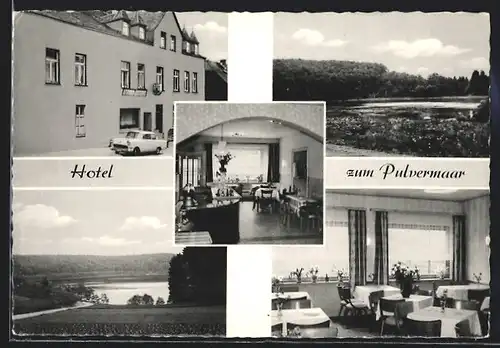 AK Gillenfeld / Eifel, Hotel zum Pulvermaar, Innenansicht, Ortspartie