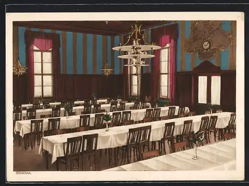 AK Naunhof, Erholungsheim Naunhof, Speisesaal