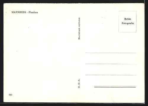 AK Mannheim, Passanten in der Planken-Strasse
