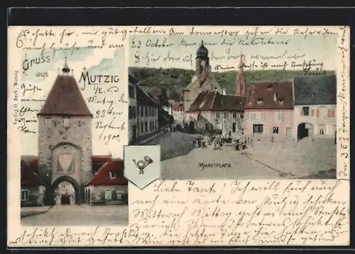 AK Mutzig, Marktplatz, Stadttor
