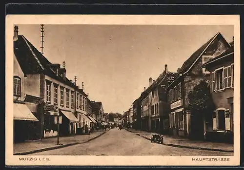 AK Mutzig i. Els., Blick in die Hauptstrasse