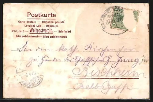 AK Urmatt, Gasthaus zur Post, Landkarte