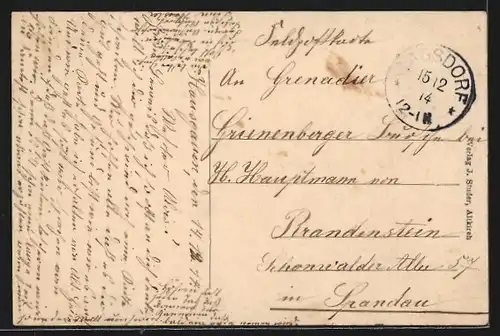 AK Altkirch, Rathaus mit Restaurant und Muttergottesbrunnen