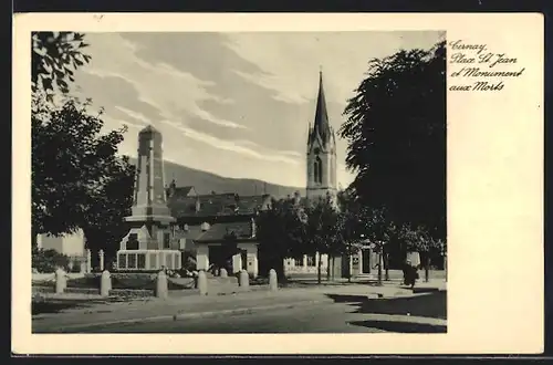 AK Cernay, Place St. Jean et Monument aux Morts