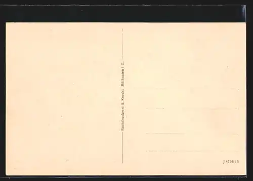 AK Niederaspach /O.-Els., Strassenpartie mit Gasthaus in Trümmern