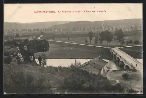 AK Jarménil, La Roche du Crapaud, Le Pont sur la Moselle