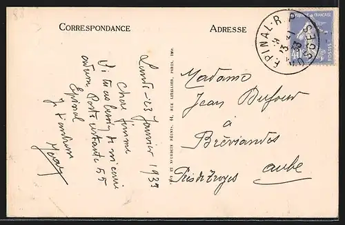 AK Epinal, Panorama à 5 heures du Matin