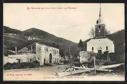 AK Le Chipal, Eglise et Ruines