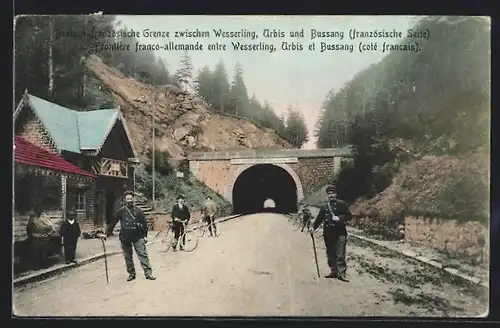 AK Wesserling, Deutsch-französische Grenze zwischen Wesserling, Urbis und Bussang, Französische Seite