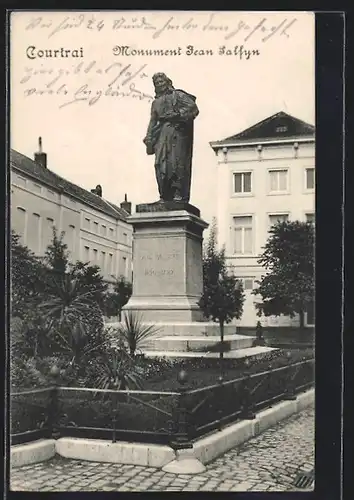 AK Courtrai, Monument Jean Palfyn