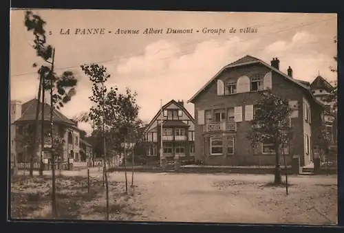 AK La Panne, Avenue Albert Dumont, Groupe de villas