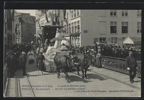 AK Bruges, Procession du S. Sang, La grotte de Bethléem