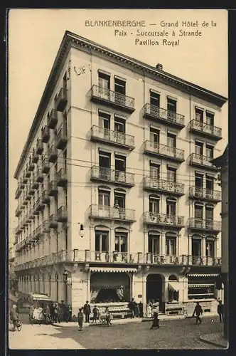 AK Blankenberghe, Grand Hôtel de la Paix, Succursale à Strande Pavillon Royal