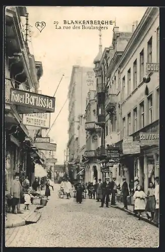 AK Blankenberghe, La rue des Boulangers