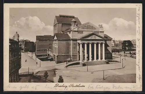 AK Duisburg, Blick auf das Stadttheater