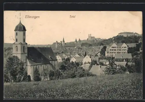 AK Ellwangen, Totalansicht mit Kirche