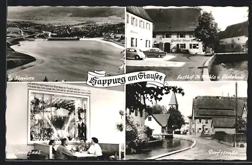 AK Happurg / Stausee, Gasthof Ob. Mühle, Dorfstrasse und Panorama
