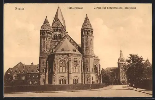 AK Essen, Erlöserkirche und Verein für bergbauliche Interessen