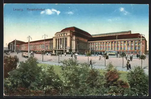 AK Leipzig, Hauptbahnhof, Strassenbahn