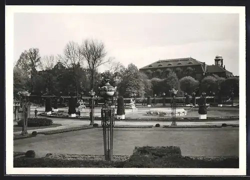 AK Mannheim, Friedrichsplatz mit Rosengarten