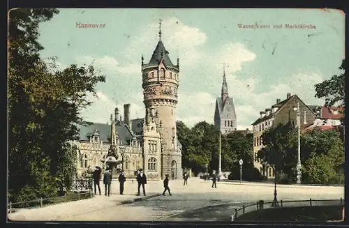 AK Hannover, Wasserkunst und Marktkirche