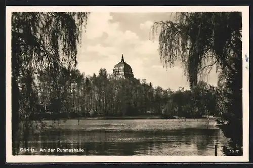 AK Görlitz i. Schles., An der Ruhmeshalle