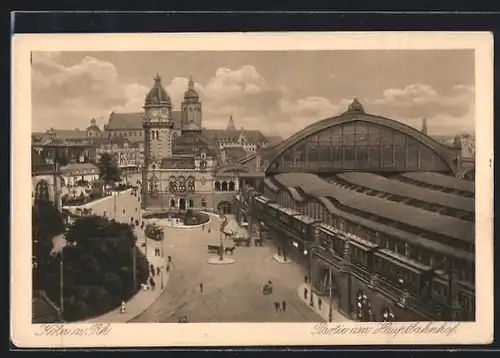 AK Köln, Partie am Hauptbahnhof