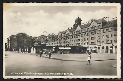 AK Wien, Schlingerhof am Floridsdorfer-Markt