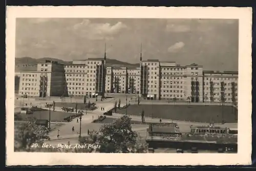 AK Wien, 20. Bezirk, Pater Abel-Platz mit Strassenbahn