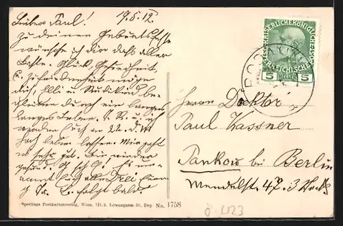 AK Wien-Rodaun, Liesingerstrasse mit Blick zur Kirche