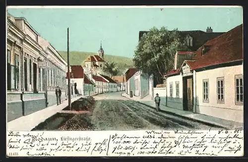 AK Wien-Rodaun, Passanten in der Liesingerstrasse