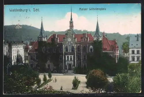 AK Waldenburg i. Schl., Kaiser Wilhelmsplatz