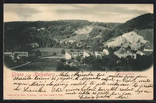 AK Wien, Kalksburg, Ortsansicht aus der Vogelschau