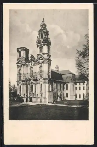 AK Grüssau b. Landeshut i. Schl., Klosterkirche, Benediktinerkloster