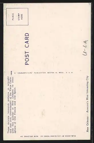 AK New Orleans, LA, Lace Work in Iron