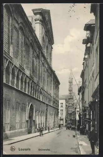 AK Louvain, Université, Strassenansicht mit Universität