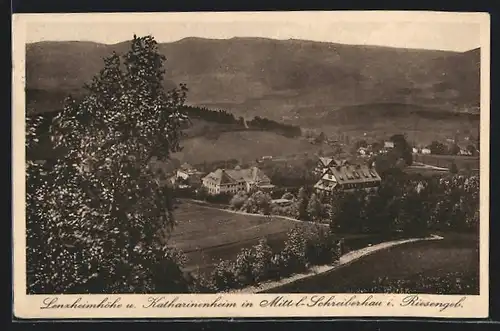 AK Mittel-Schreiberhau i. Riesengebirge, Lenzheimhöhe u. Katharinenheim