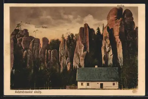 AK Adersbasské skály, Mys, Stary Peter, Kocka